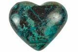 Polished Malachite & Chrysocolla Heart - Peru #250303-1